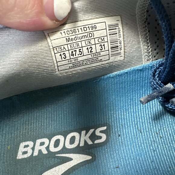 Brooks Ricochet 3 Mens Size 13 Gray Blue Athletic Running Walking Shoes Sneakers main image 4